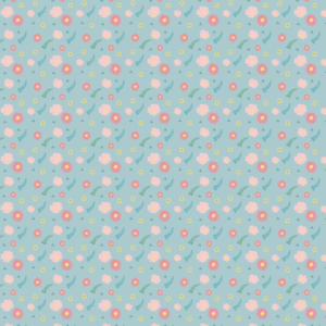 blue flower pattern