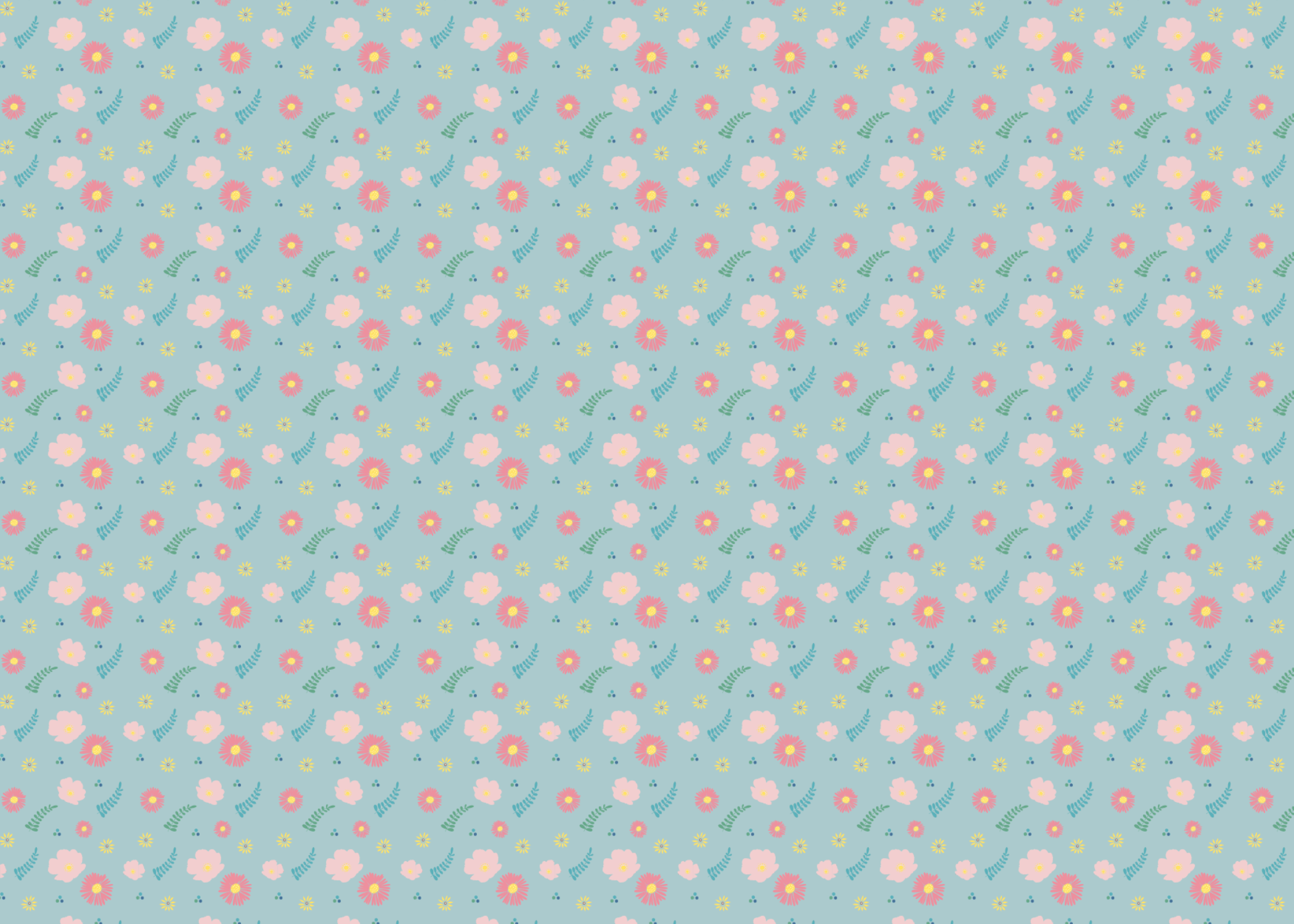 blue flower pattern