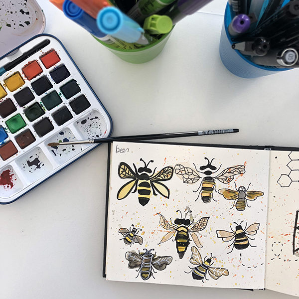 sketchbook bees